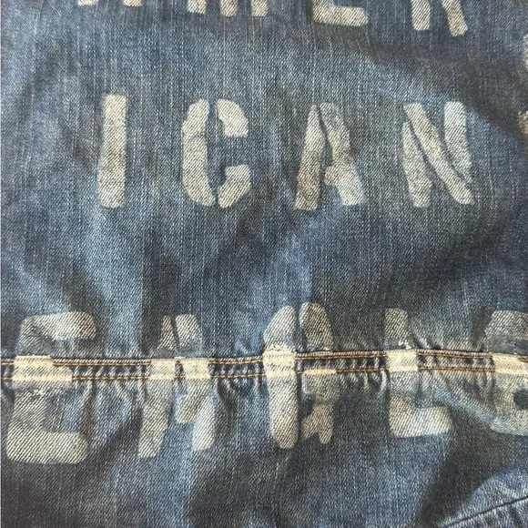 American Eagle Distressed Denim Tote Bag - Picture 4 of 10